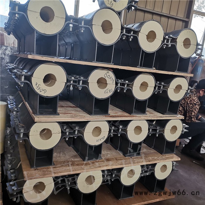 保冷管用管托  卡箍型管托  保冷固定管托 导向保温管托 志昂管道图3