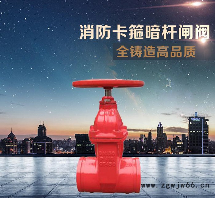 暗杆沟槽闸阀Z85X卡箍暗杆闸阀沟槽暗杆闸阀 闸阀 消防专用图3