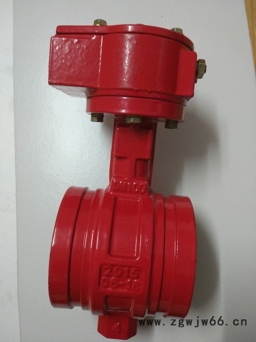 开维喜XD381X-16涡轮消防卡箍蝶阀 涡轮信号沟槽蝶阀门DN25~DN250图3