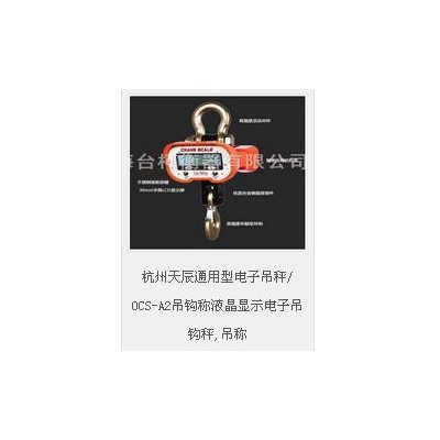 杭州天辰吊秤OCS高精度电子吊磅秤 电子吊钩秤 工业行车秤 天辰电子吊秤吊磅秤