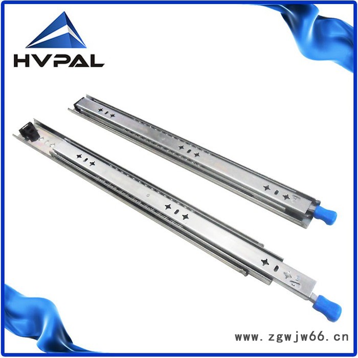 供应工业三节自锁滚珠滑轨/拉出和关闭都能锁定图2