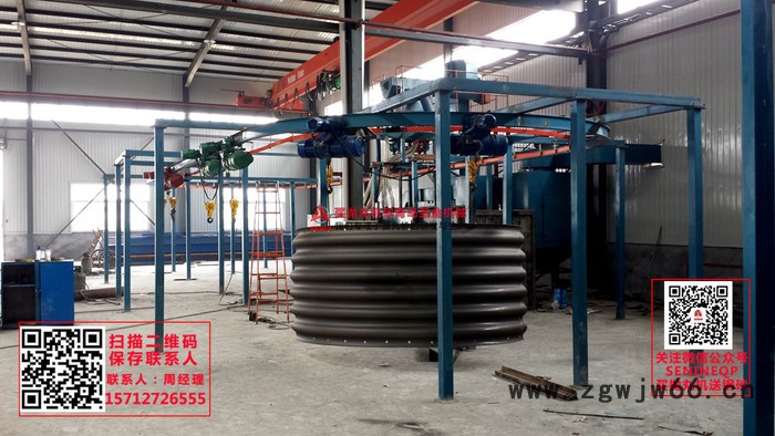 山西Q383吊钩通过式除锈机生产厂家_悬链连续通过式抛丸机图2