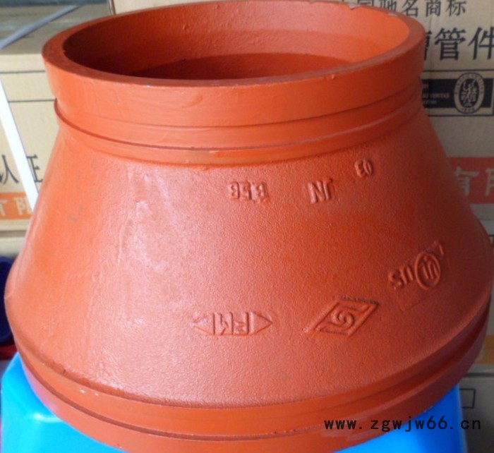 迈克管件 济南迈克管件代理 现货批发沟槽管件 DN114*89卡箍内丝大小头 通过3C认证 消防行业指定的管件品牌