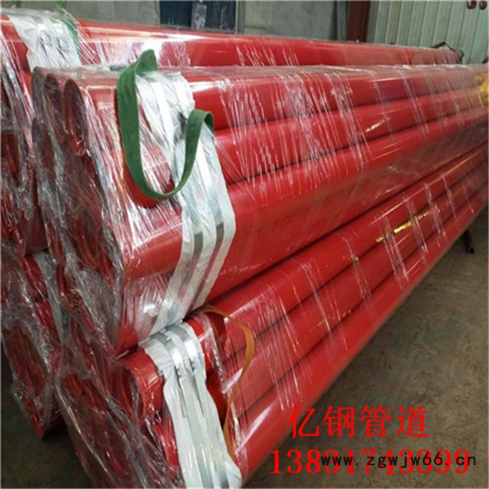 消防内外涂塑复合钢管      卡箍连接涂塑无缝钢管    亿钢管道图4