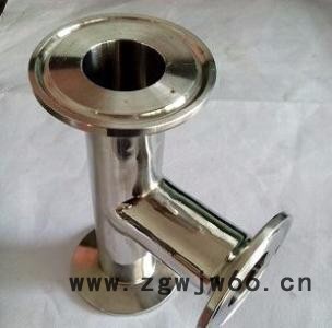 杰克龙  直销304 卫生食品级 快装三通卡箍式内外镜面精抛不锈钢管件 **