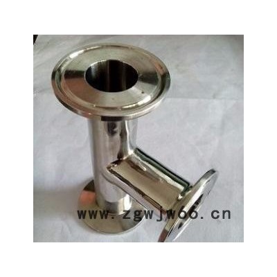 杰克龙  直销304 卫生食品级 快装三通卡箍式内外镜面精抛不锈钢管件 **