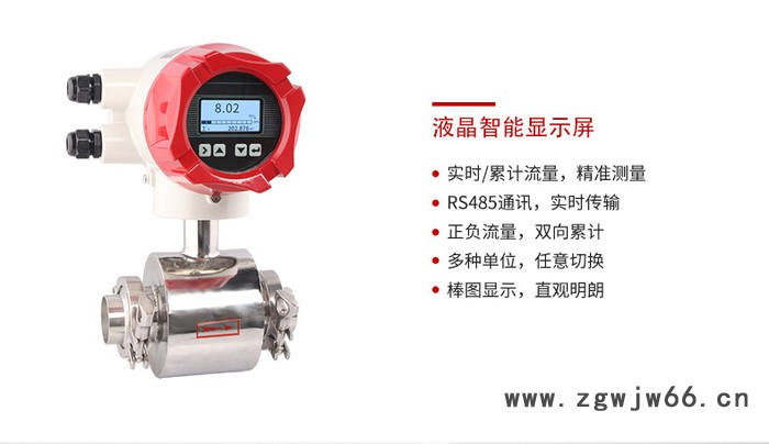 监测污水流量计 电磁流量器 卡箍连接电磁流量计图2