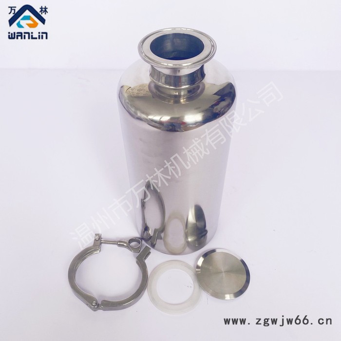 温州万林 WL-KGXJG 不锈钢食品级卡箍式小酒罐 加厚小酒壶图2