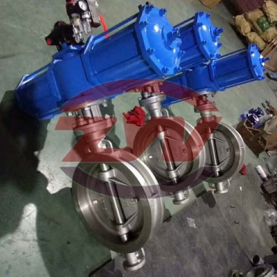 304不锈钢食品卫生级快装焊接蝶阀 D681X-10P气动头卡箍式阀门