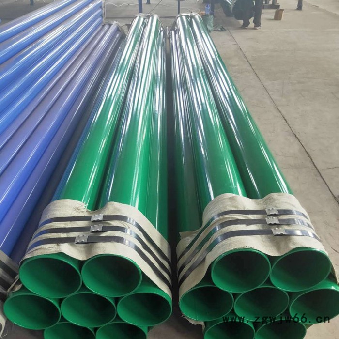 内涂EP外涂PE复合钢管 卡箍连接内外涂塑复合钢管 输水管道大口径涂塑钢管 内外环氧树脂钢管图2