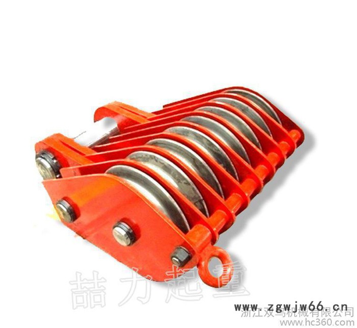 10T双轮起重滑车 吊钩吊环链环式滑轮 大吨位图3