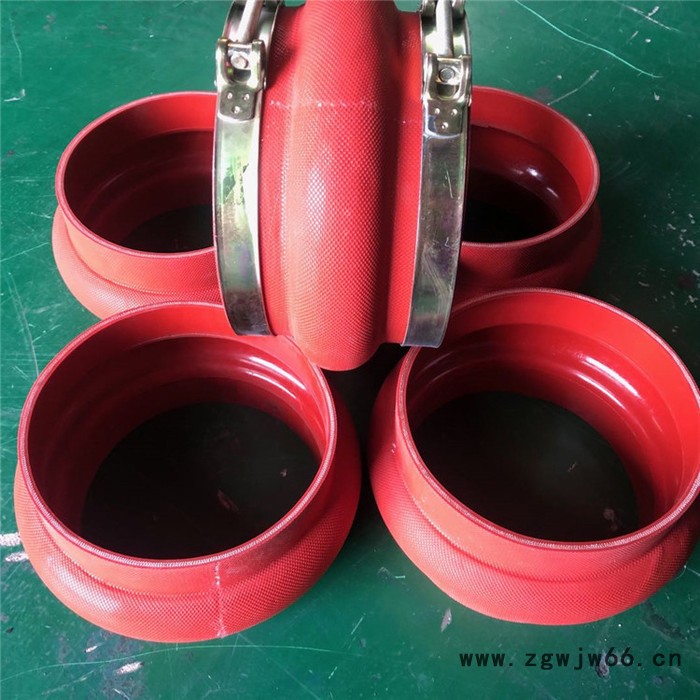 红硅胶卡箍式软连接 耐高温卡箍软连接 红硅胶伸缩节异型软接头 广轩批发图5