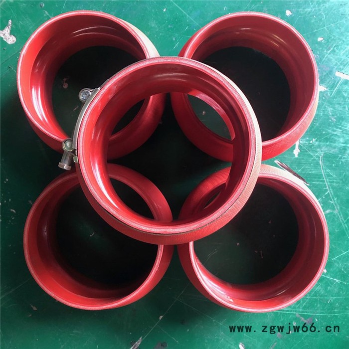 红硅胶卡箍式软连接 耐高温卡箍软连接 红硅胶伸缩节异型软接头 广轩批发图4