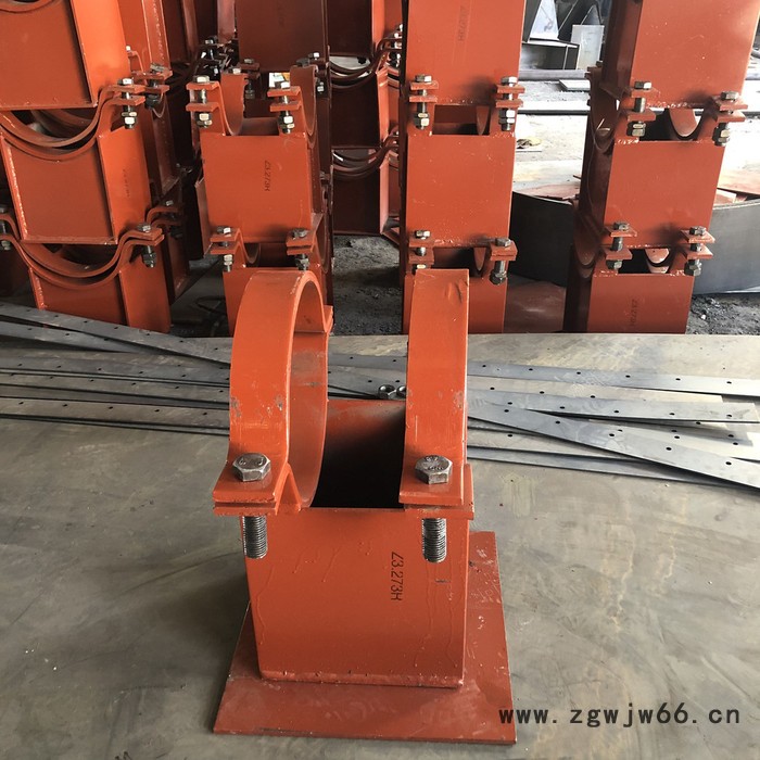 管道滑动支架 卡箍型滑动支架 曲面槽滑动支架 焊接滑动管托图3