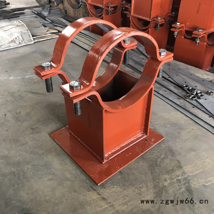 管道滑动支架 卡箍型滑动支架 曲面槽滑动支架 焊接滑动管托图5