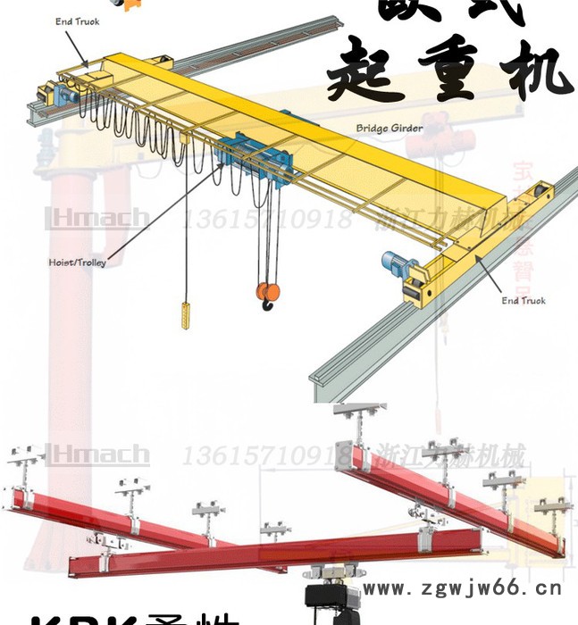 LH型电动葫芦桥式起重机/杭州电动双梁吊钩起重机/天车行车行图2