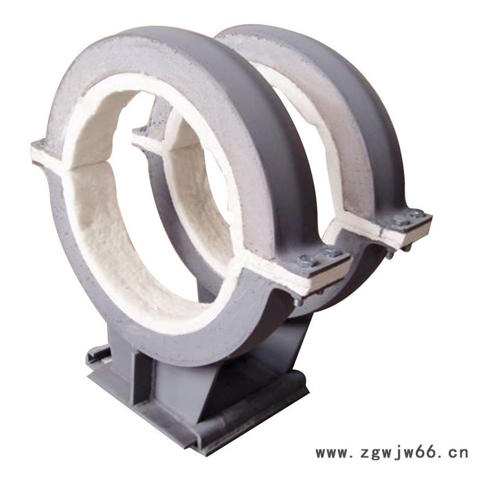 蛭石隔热管托 蛭石隔热滑动管托 卡箍型隔热管托 齐鑫DN300  电厂蒸汽管道使用图2