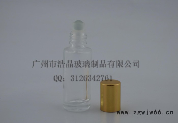 滚珠瓶 走珠瓶 唇油瓶 香水/化妆品分装瓶子 玻璃滚珠瓶 金色盖子图2