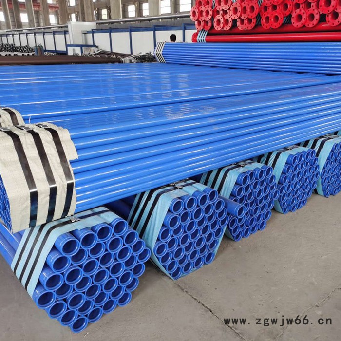 矿用双抗涂塑复合钢管 大口径内外涂塑 中水管道用内外涂塑 卡箍连接内外涂塑图2