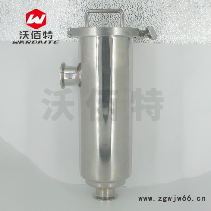 304不锈钢 角式过滤器卫生级快装卡箍式直角过滤器精密滤网芯100目图2