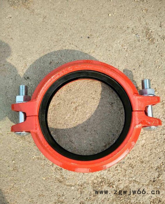 沟槽钢制卡箍接头/沟槽卡箍柔性接头/卡箍接头/沟槽弯头45°