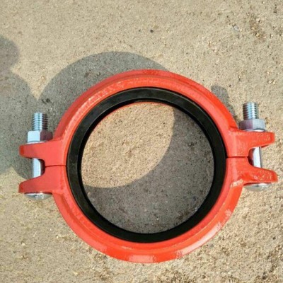 沟槽钢制卡箍接头/沟槽卡箍柔性接头/卡箍接头/沟槽弯头45°