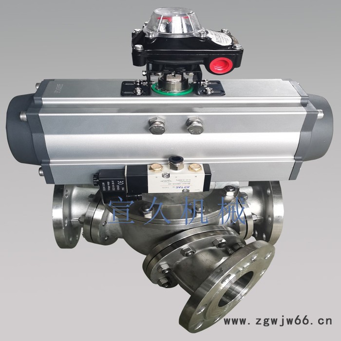 宣久DN50气动快装三通阀 不锈钢卡箍三通换向阀 卫生级三通阀 食品级三通换向阀 快装三通分路阀图3