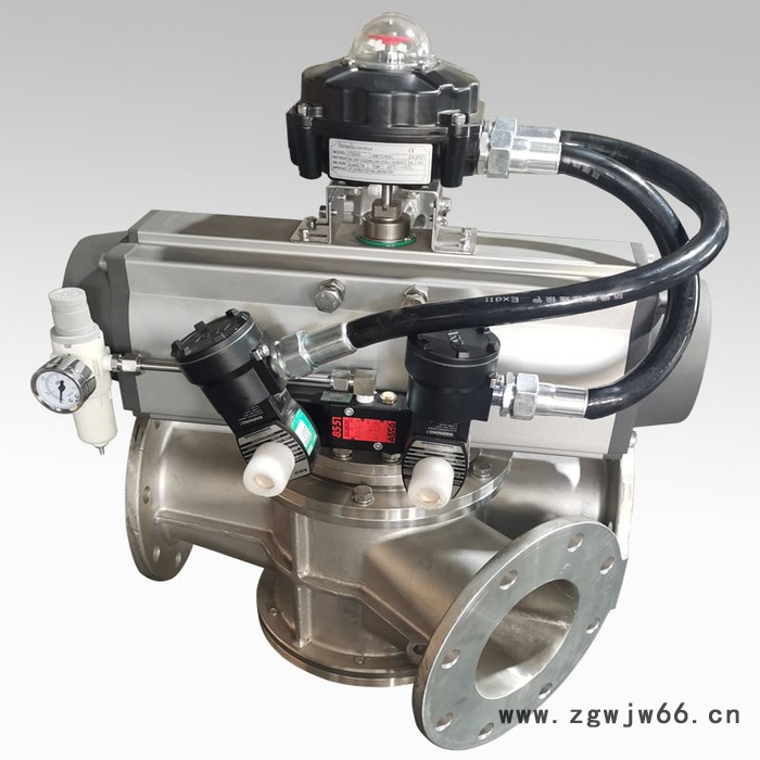 宣久DN50气动快装三通阀 不锈钢卡箍三通换向阀 卫生级三通阀 食品级三通换向阀 快装三通分路阀图7