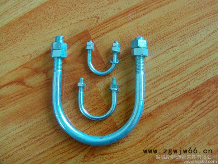 供应管夹厂供应U型管夹，卡箍抱箍，车用带托管夹图1