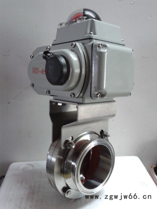 开维喜阀门电动卫生级卡箍蝶阀 D981X-16P食品级电动蝶阀 快装蝶阀图2