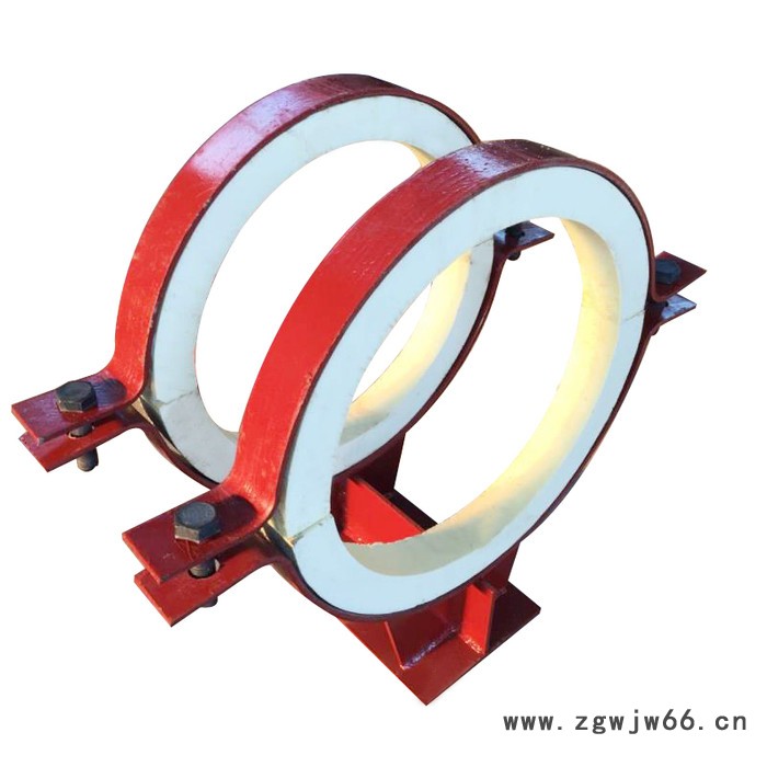 齐鑫DN250 滑动管托 卡箍型滑动管托 固定滑动管托  西北火力发电厂汽水管道支吊架图2