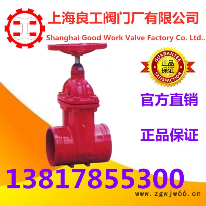 沟槽式暗杆软密封法兰闸阀Z85X16Q 上海良工沟槽卡箍法兰闸阀门图2