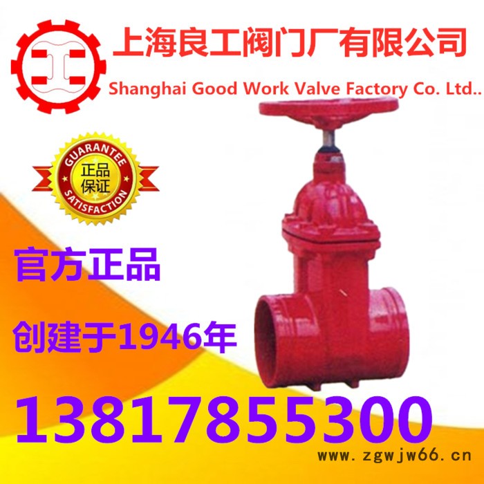 沟槽式暗杆软密封法兰闸阀Z85X16Q 上海良工沟槽卡箍法兰闸阀门图3