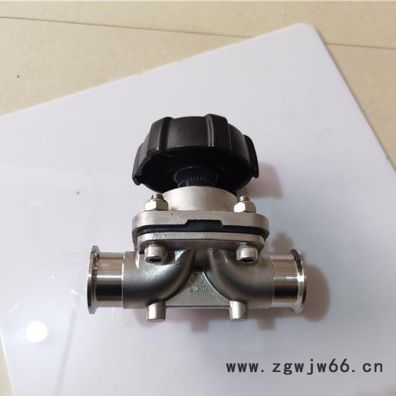 翠特不锈钢供应卫生级食品手动隔膜阀DN25-DN50 卡箍式双膜隔膜阀 不锈钢304/316隔膜阀