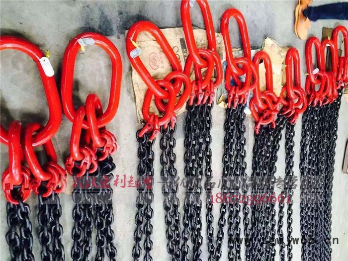 武汉链条吊索具 2腿吊具 起重吊链  链条吊具 多只腿吊链起重链条吊索具模具吊钩两腿双钩组合多腿吊链2吨1T3T5T1米图2