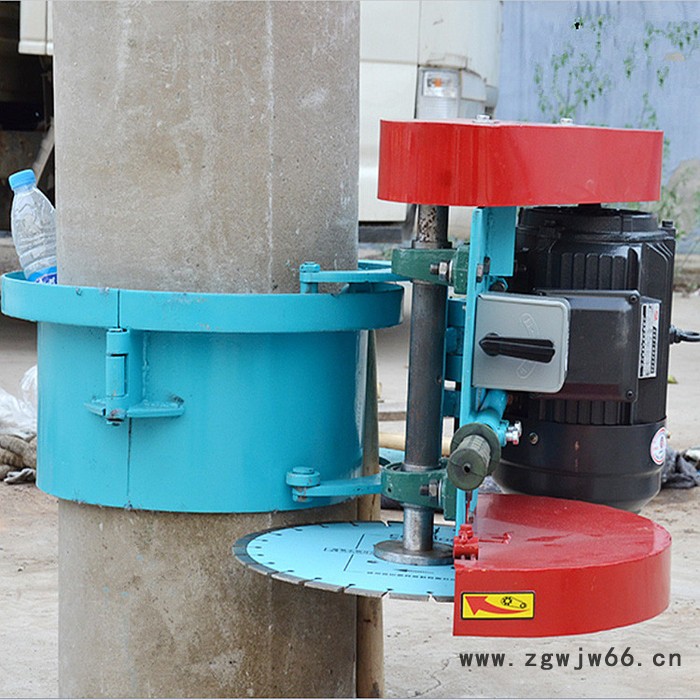 电动抱箍滑轮切桩机 混凝土空心柱子切割机 卡箍管子锯桩切割机图2