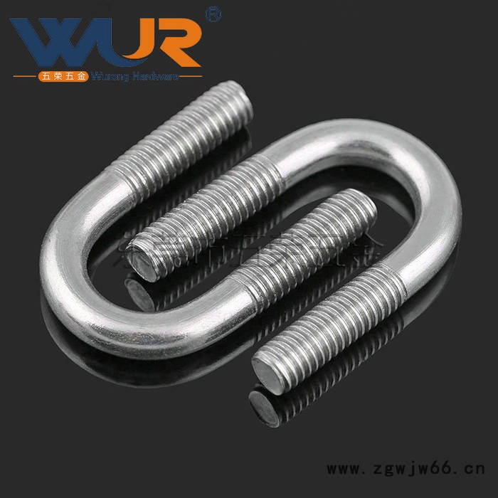 304不锈钢U型螺丝 螺栓U型管卡螺杆U型抱箍M6M8U形管卡直角螺栓图3