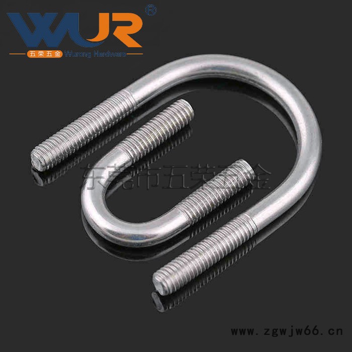 304不锈钢U型螺丝 螺栓U型管卡螺杆U型抱箍M6M8U形管卡直角螺栓图2