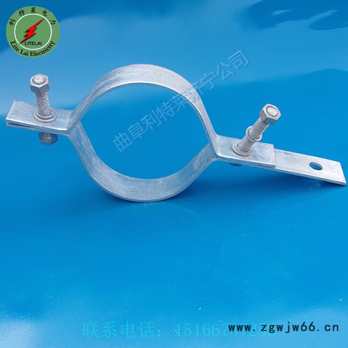 厂家供应利特莱**杆用紧固电缆抱箍拉线抱箍 抱箍型号图3