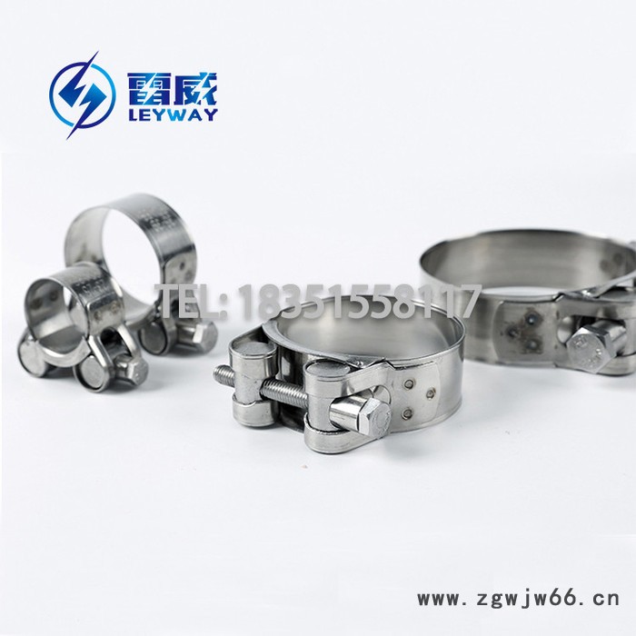 不锈钢强力喉箍 T型强力卡箍 304强力喉箍 加厚欧式卡箍 不锈钢304单头实心强力箍 不锈钢强力空心喉箍图2