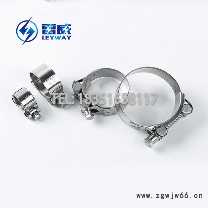 不锈钢强力喉箍 T型强力卡箍 304强力喉箍 加厚欧式卡箍 不锈钢304单头实心强力箍 不锈钢强力空心喉箍图3