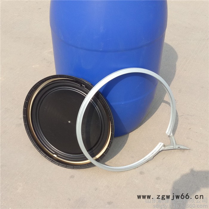 新佳塑业125L卡箍桶125公斤法兰桶125升化工桶125L抱箍桶厂家图5