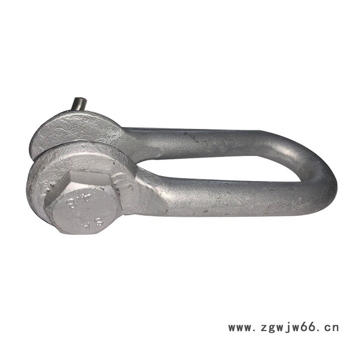 博耀电力器材厂家 u型挂环UL-25 电力连接金具U型挂环 直角挂板 铝合金耐张线夹热镀锌铁附件螺栓螺母 抱箍现货供应图2