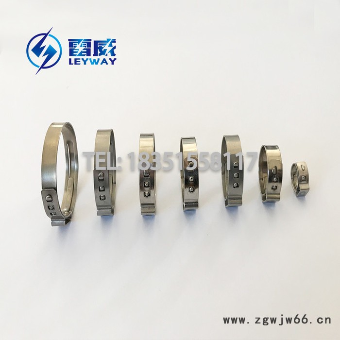 304不锈钢单耳无极卡箍 单耳无极喉箍 单耳可调卡箍 304单耳卡箍 不锈钢全304单耳可调卡箍 单耳抱箍 耳型喉箍图6