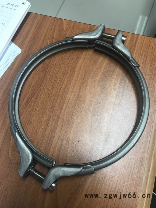 供应风管抱箍 制粉管道卡箍 德标卡箍 重型管箍图4