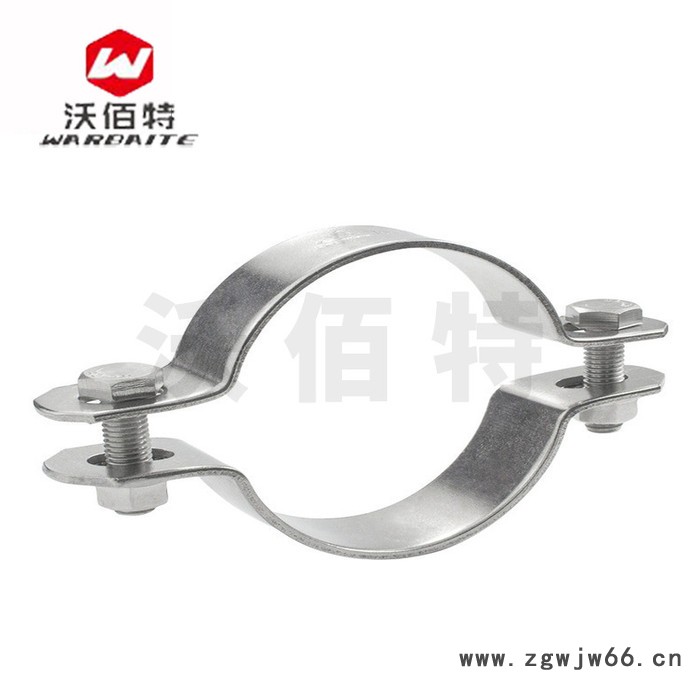 沃佰特304不锈钢 半圆抱箍 骑马卡 加厚快装卡扣管夹广告牌固定管卡图2