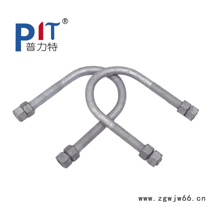 普力特 U型螺栓厂家加工定做热镀锌U型螺栓 电力金具光伏预埋件U型管卡U型抱箍图5
