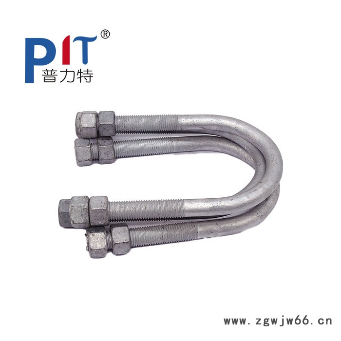 普力特 U型螺栓厂家加工定做热镀锌U型螺栓 电力金具光伏预埋件U型管卡U型抱箍图4