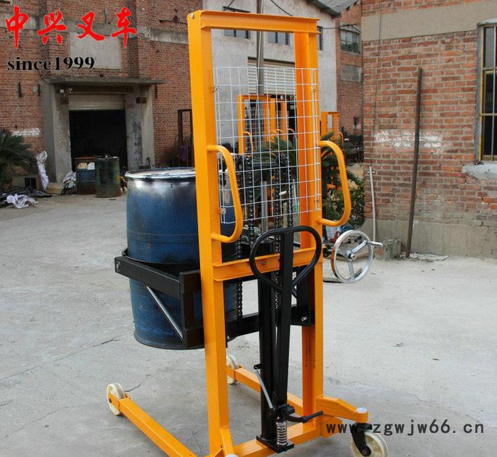 特价 抱箍油桶升高车 半电动油桶车 多功能油桶车图3