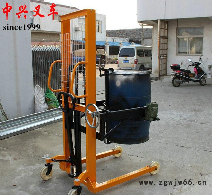 特价 抱箍油桶升高车 半电动油桶车 多功能油桶车图2